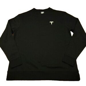Tesla Adult S Sweatshirt Black Logo Crewneck Shirt‎ Designed for Tesla Motors